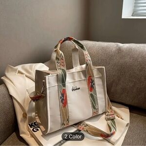 Cream Floral Women's Bag